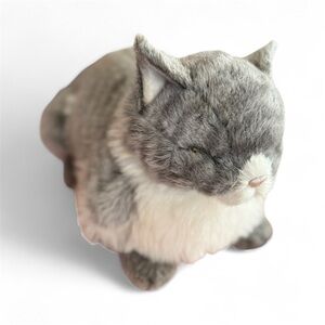 Vintage 1986 Avanti Applause Plush Gray Tabby Cat Realistic Lifelike Kitty